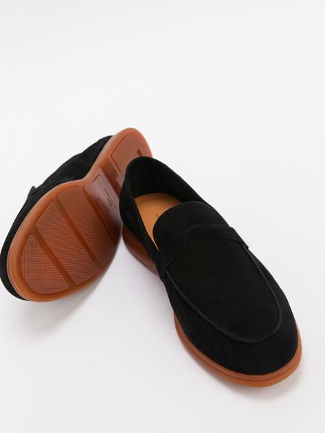 MAISON DAVID Loafers (natural suede/natural rubber sole)