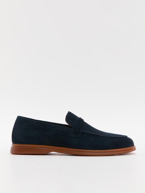 MAISON DAVID Loafers (natural suede/natural rubber sole)