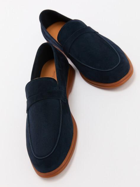 MAISON DAVID Loafers (natural suede/natural rubber sole)