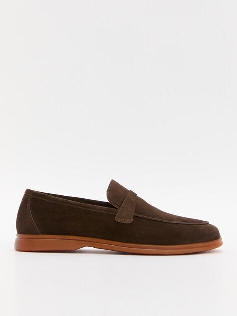 MAISON DAVID Loafers (natural suede/natural rubber sole)