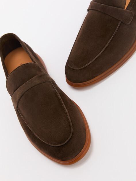 MAISON DAVID Loafers (natural suede/natural rubber sole)