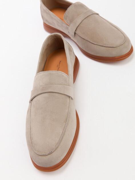 MAISON DAVID Loafers (natural suede/natural rubber sole)