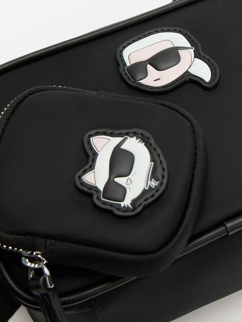 KARL LAGERFELD Ikon Nylon Camera Bag (Nylon/Faux Leather)