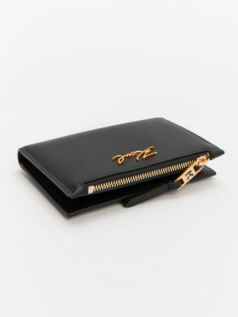 KARL LAGERFELD Портмоне k/signature slim bifold wallet (натуральная кожа/текстиль)