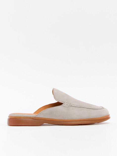 MAISON DAVID Mules (natural suede/natural rubber sole)