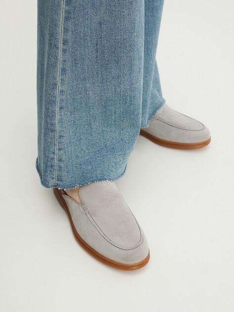 MAISON DAVID Mules (natural suede/natural rubber sole)