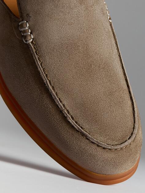 MAISON DAVID Mules (natural suede/natural rubber sole)