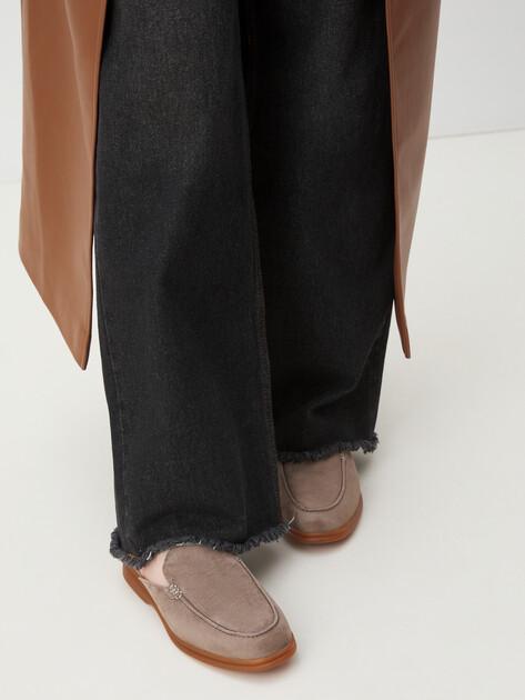 MAISON DAVID Mules (natural suede/natural rubber sole)