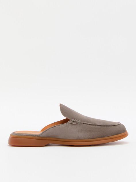 MAISON DAVID Mules (natural suede/natural rubber sole)