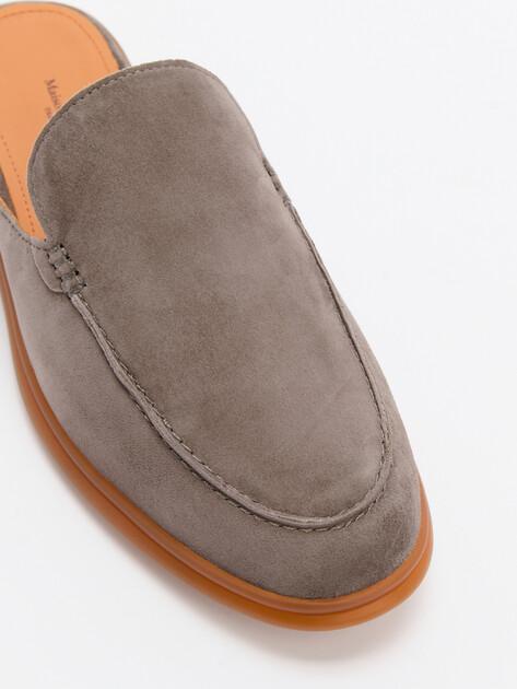 MAISON DAVID Mules (natural suede/natural rubber sole)