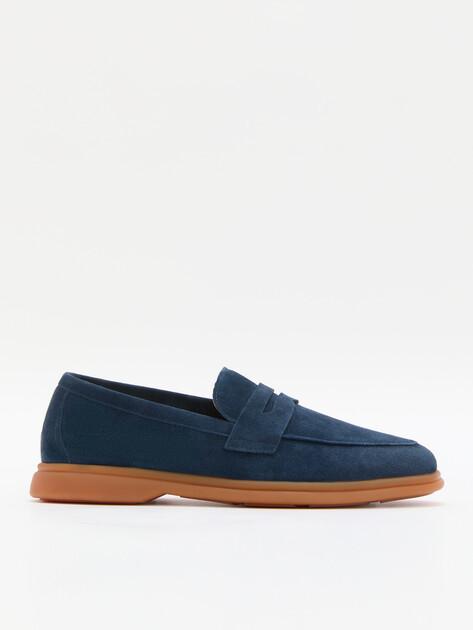 MAISON DAVID Loafers (natural suede/natural rubber sole)