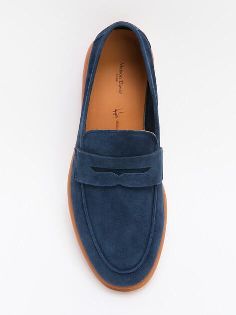 MAISON DAVID Loafers (natural suede/natural rubber sole)