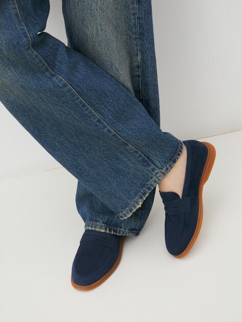 MAISON DAVID Loafers (natural suede/natural rubber sole)