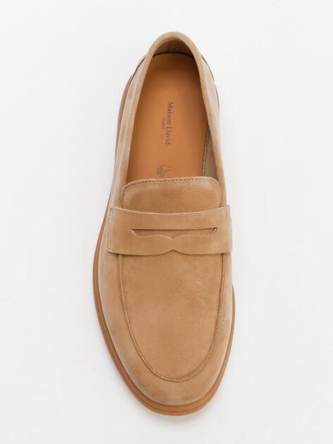 MAISON DAVID Loafers (natural suede/natural rubber sole)