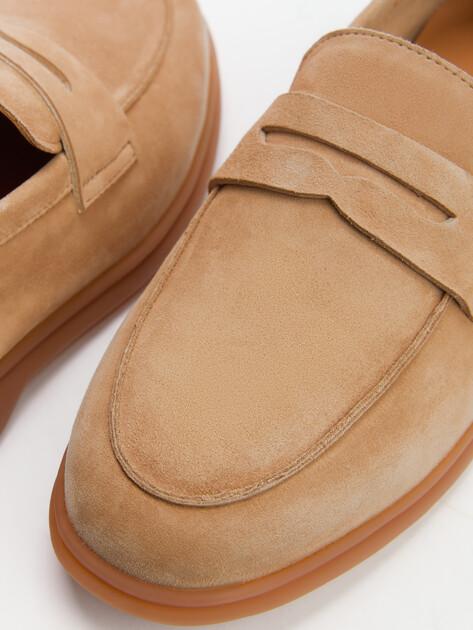 MAISON DAVID Loafers (natural suede/natural rubber sole)