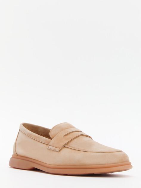 MAISON DAVID Loafers (natural suede/natural rubber sole)