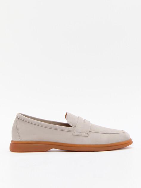 MAISON DAVID Loafers (natural suede/natural rubber sole)