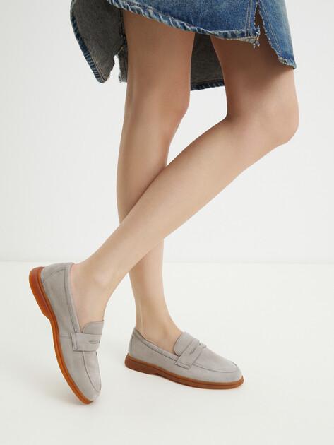 MAISON DAVID Loafers (natural suede/natural rubber sole)