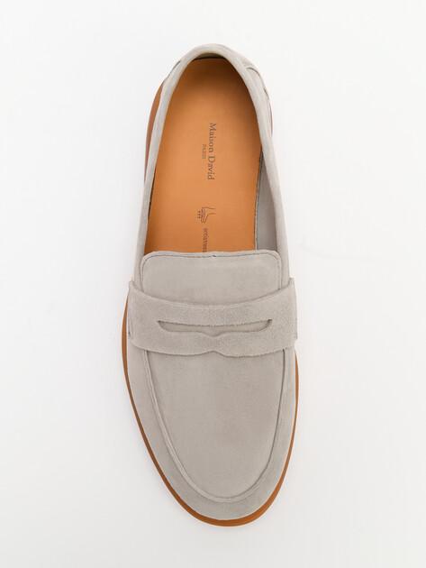 MAISON DAVID Loafers (natural suede/natural rubber sole)
