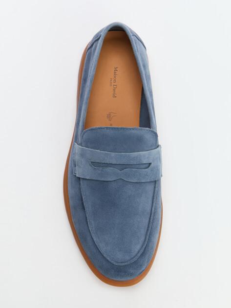 MAISON DAVID Loafers (natural suede/natural rubber sole)