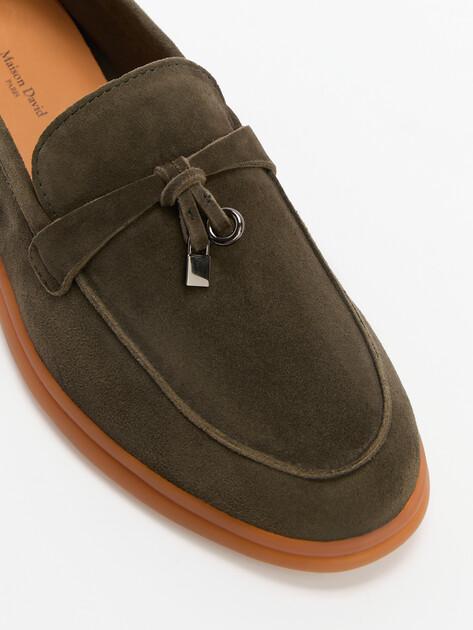 MAISON DAVID Loafers (natural suede/natural rubber sole)