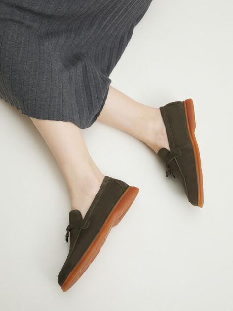 MAISON DAVID Loafers (natural suede/natural rubber sole)