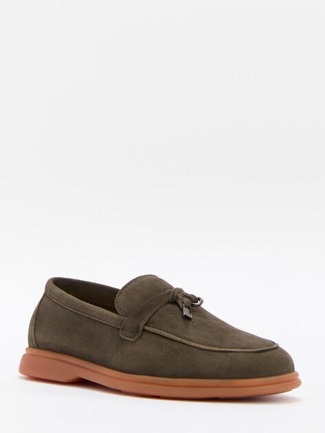 MAISON DAVID Loafers (natural suede/natural rubber sole)
