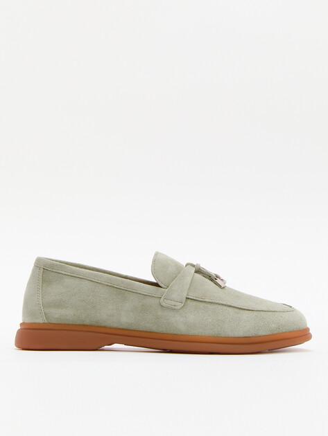 MAISON DAVID Loafers (natural suede/natural rubber sole)