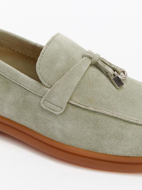 MAISON DAVID Loafers (natural suede/natural rubber sole)