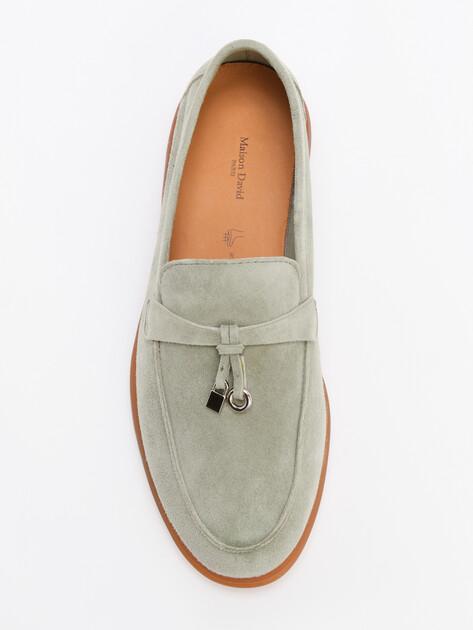 MAISON DAVID Loafers (natural suede/natural rubber sole)