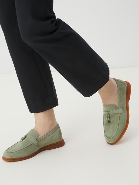 MAISON DAVID Loafers (natural suede/natural rubber sole)