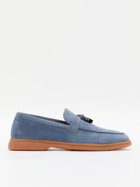 MAISON DAVID Loafers (natural suede/natural rubber sole)