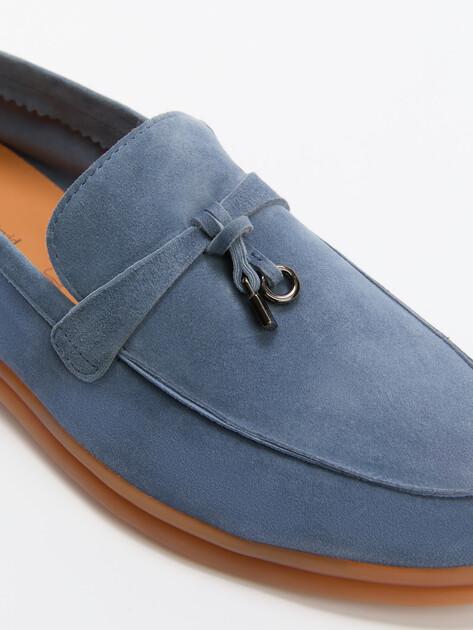 MAISON DAVID Loafers (natural suede/natural rubber sole)