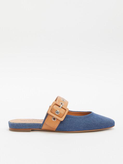 HALMANERA Mules DOS (cotton/genuine leather)