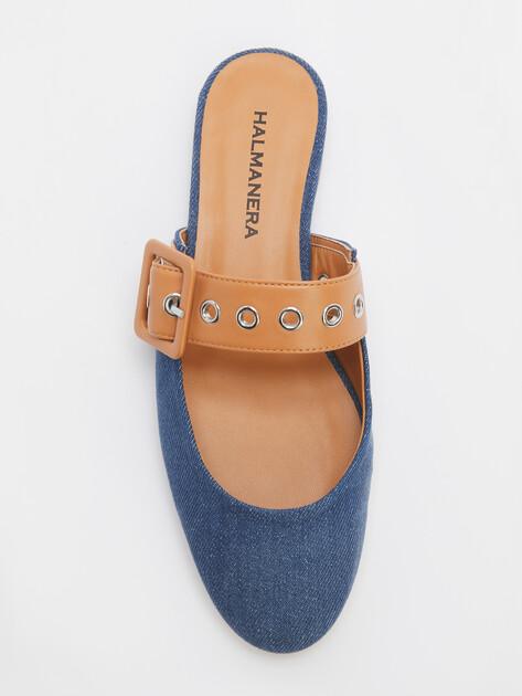 HALMANERA Mules DOS (cotton/genuine leather)