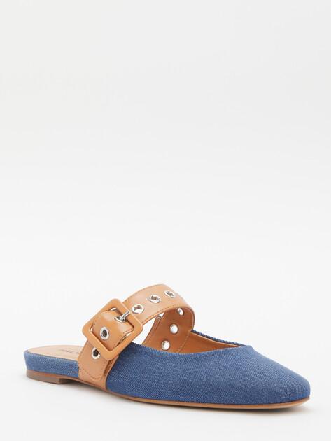 HALMANERA Mules DOS (cotton/genuine leather)