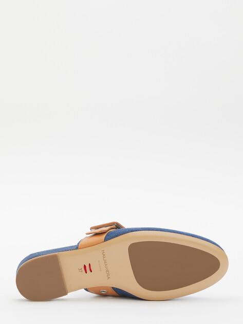 HALMANERA Mules DOS (cotton/genuine leather)