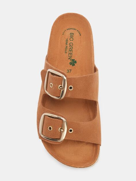 BIO GREEN Flip-flops (natural suede)