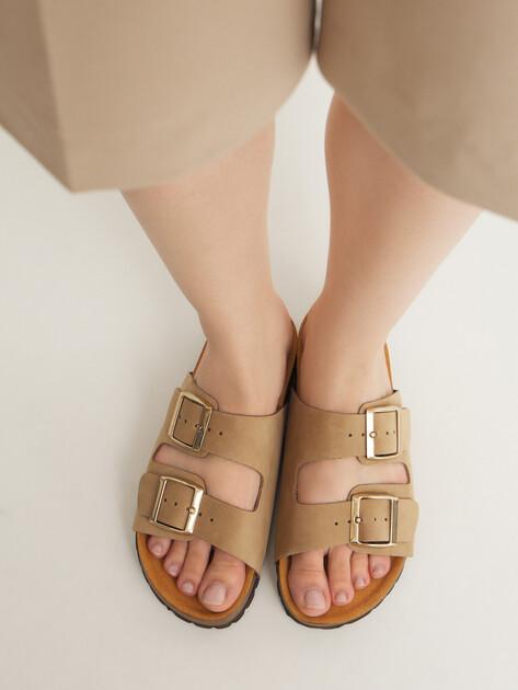 BIO GREEN Flip-flops (natural nubuck)