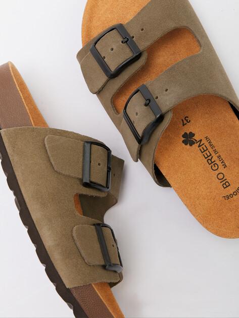 BIO GREEN Flip-flops (natural suede)
