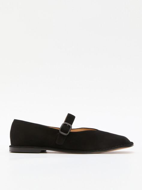 TENDANCE Mary Jane ballet flats (natural suede)