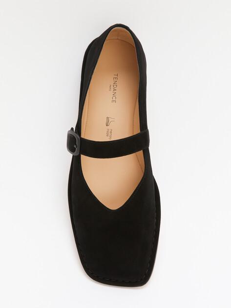TENDANCE Mary Jane ballet flats (natural suede)