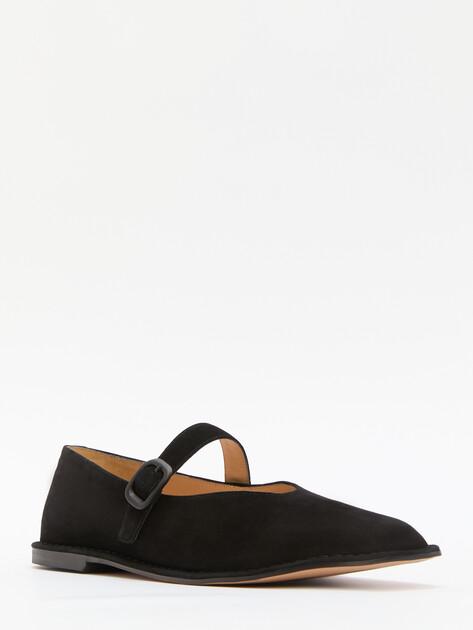 TENDANCE Mary Jane ballet flats (natural suede)