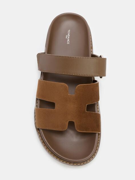 TENDANCE Slippers (genuine suede/genuine leather)