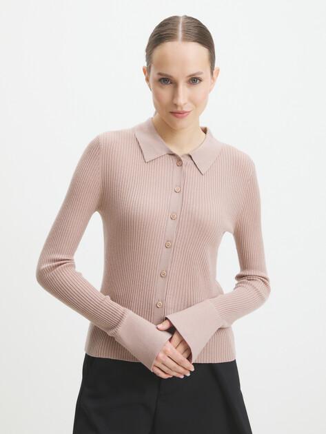 MAISON DAVID Cardigan (natural wool/silk/acrylic)