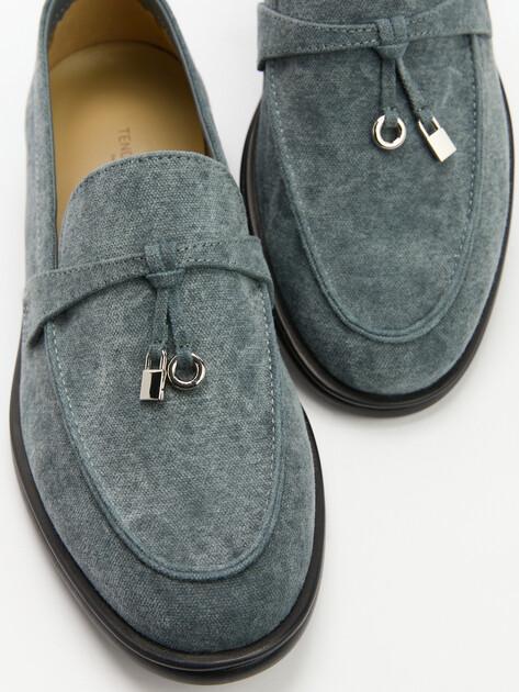 TENDANCE Loafers (cotton/genuine leather sole)