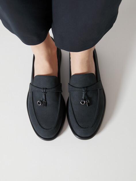 TENDANCE Loafers (cotton/genuine leather sole)
