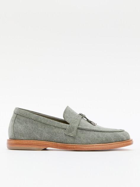 TENDANCE Loafers (cotton/genuine leather sole)
