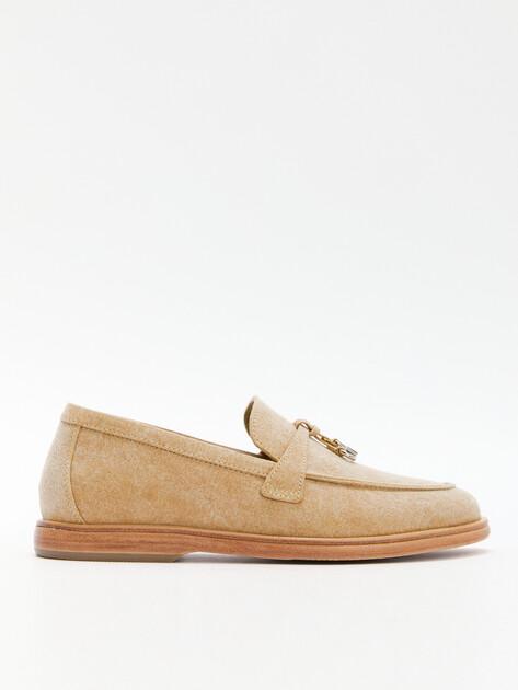 TENDANCE Loafers (cotton/genuine leather sole)