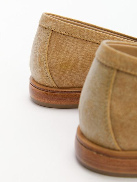 TENDANCE Loafers (cotton/genuine leather sole)